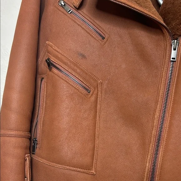 Annabelle Brown Shearling Jacket - Picture 5 of 11